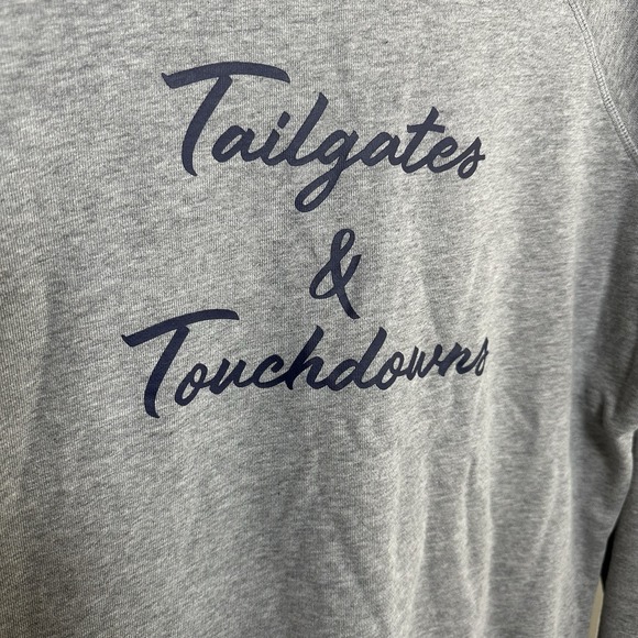 Draper James Heather Gray Sweatshirt with Navy Script - Picture 3 of 9